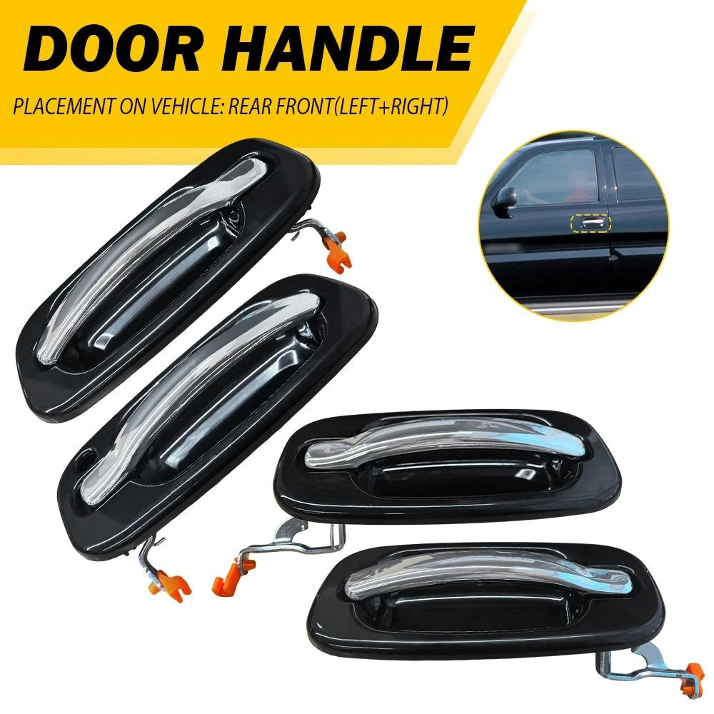 Set of 4 Outer Door Handles for Chevrolet Silverado Cadillac Escalade (1999–2006)