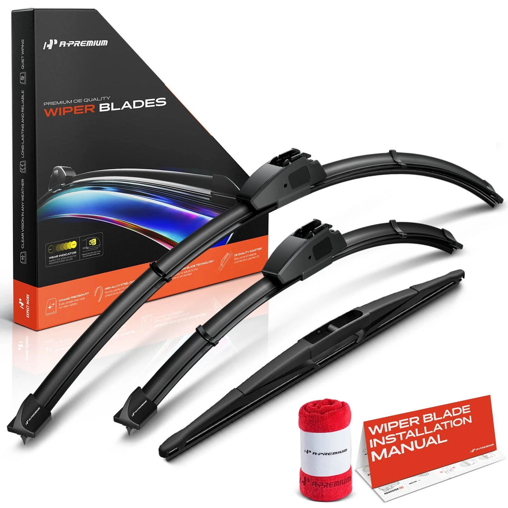 Set of 3 Windshield Wiper Blades for Nissan Leaf Mazda CX-30