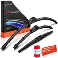 Set of 3 Windshield Wiper Blades for Nissan Leaf Mazda CX-30