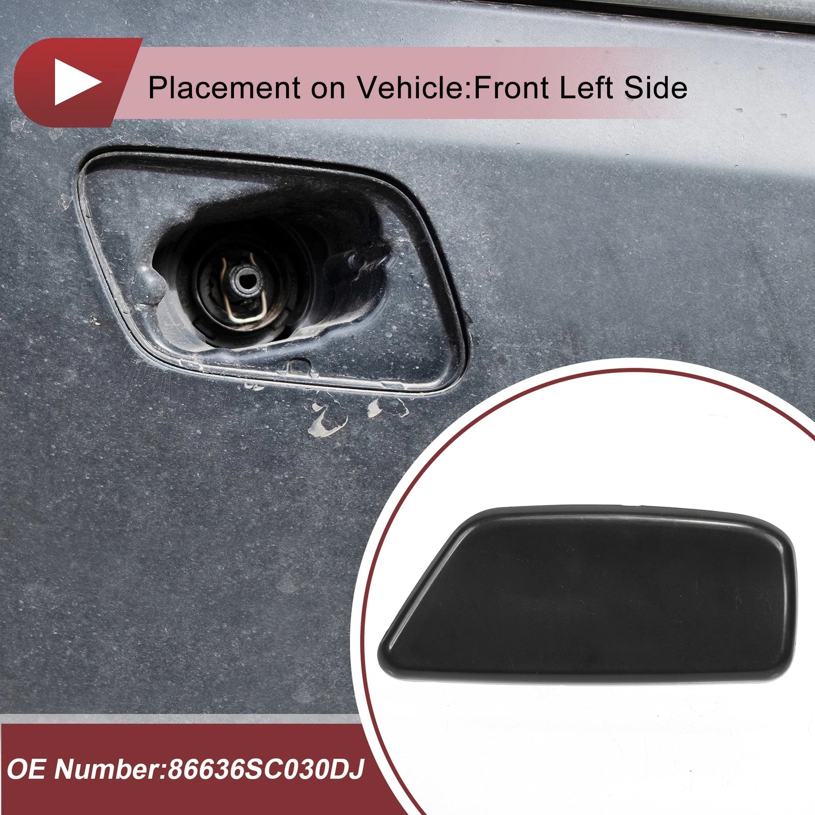 Front Left Washer Nozzle Cover Cap for Subaru Forester (2009–2012)