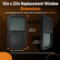 2 Pack 12" x 22" Vertical RV Windows for RV/Camper/Trailer/Cargo