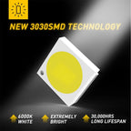 Set of 4 White 36mm LED Dome License Interior Light Bulbs 6418 for Vehicles