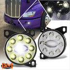 Set of 2 Chrome Housing Full LED Projector Fog Lights for Peterbilt 587/579 (2011–2020)
