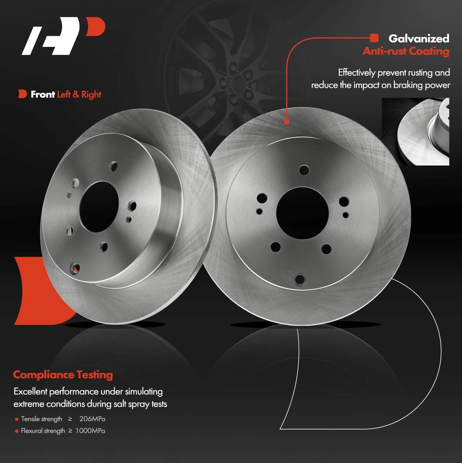 Rear Disc Brake Rotor for Mitsubishi Endeavor (2004–2011)