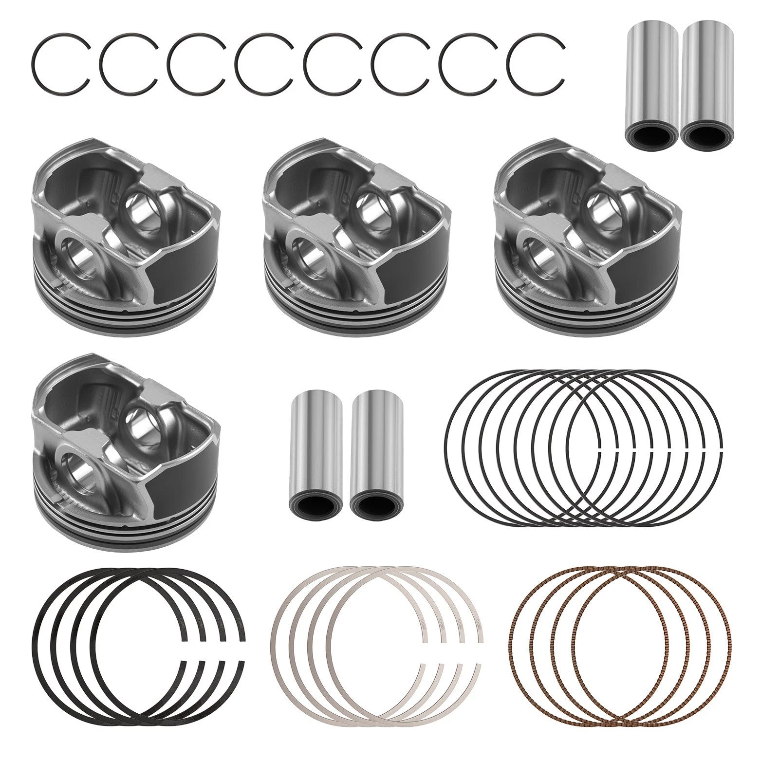 2.4L Engine Pistons & Rings Kit for Kia Sorento, Optima, Hyundai Sonata (2011–2019)