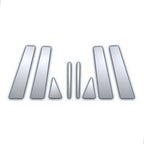 Chrome Pillar Covers 8pc Replacement Set for Hyundai Amanti (2004–2010)