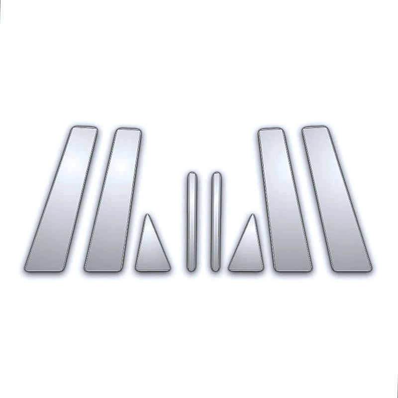 Chrome Pillar Covers 8pc Replacement Set for Hyundai Amanti (2004–2010)