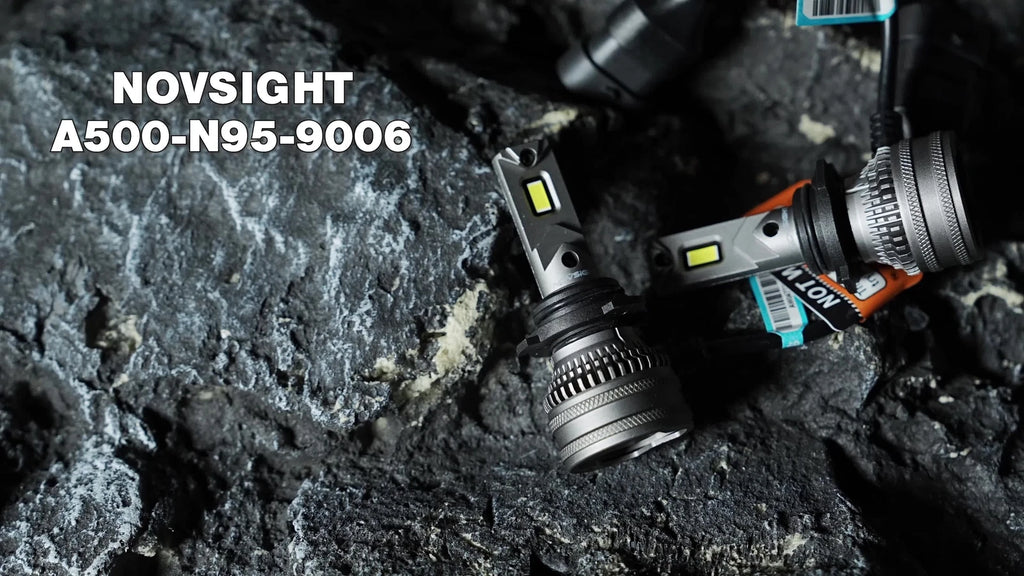 2X 9006 LED Headlight Bulbs for NOVSIGHT (200W, 40000LM, 6500K)