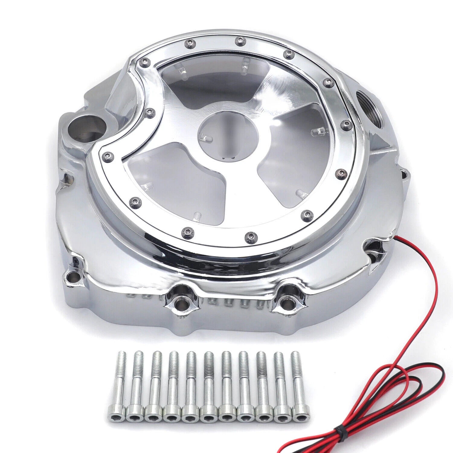 Right Engine Clutch Cover w/ LED for Kawasaki Ninja ZX14 ZX14R ZX1400 (2006–2023)