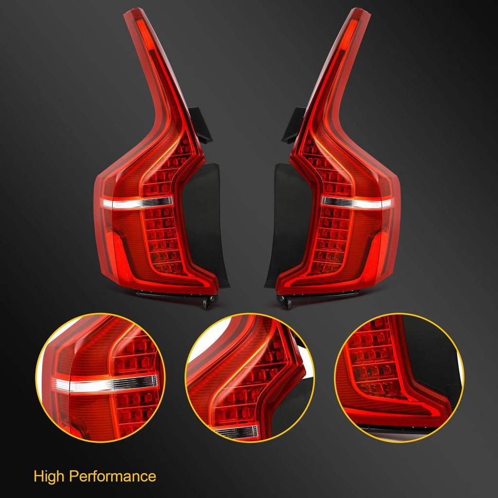 2X LED Tail Light Assembly for Volvo XC90 (2016–2024)