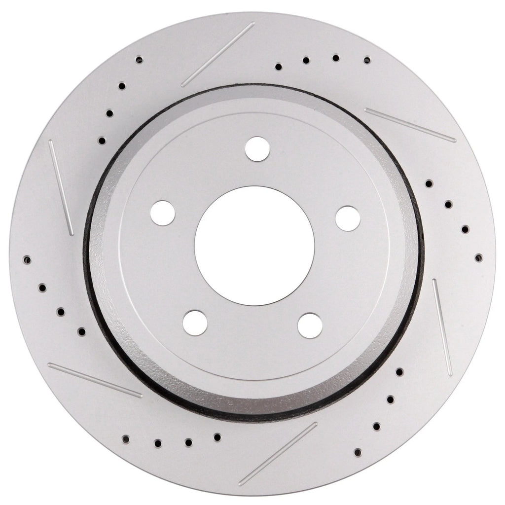 Drilled and Slotted Rear Brake Disc Rotors for Mercury Grand Marquis (2003–2010)