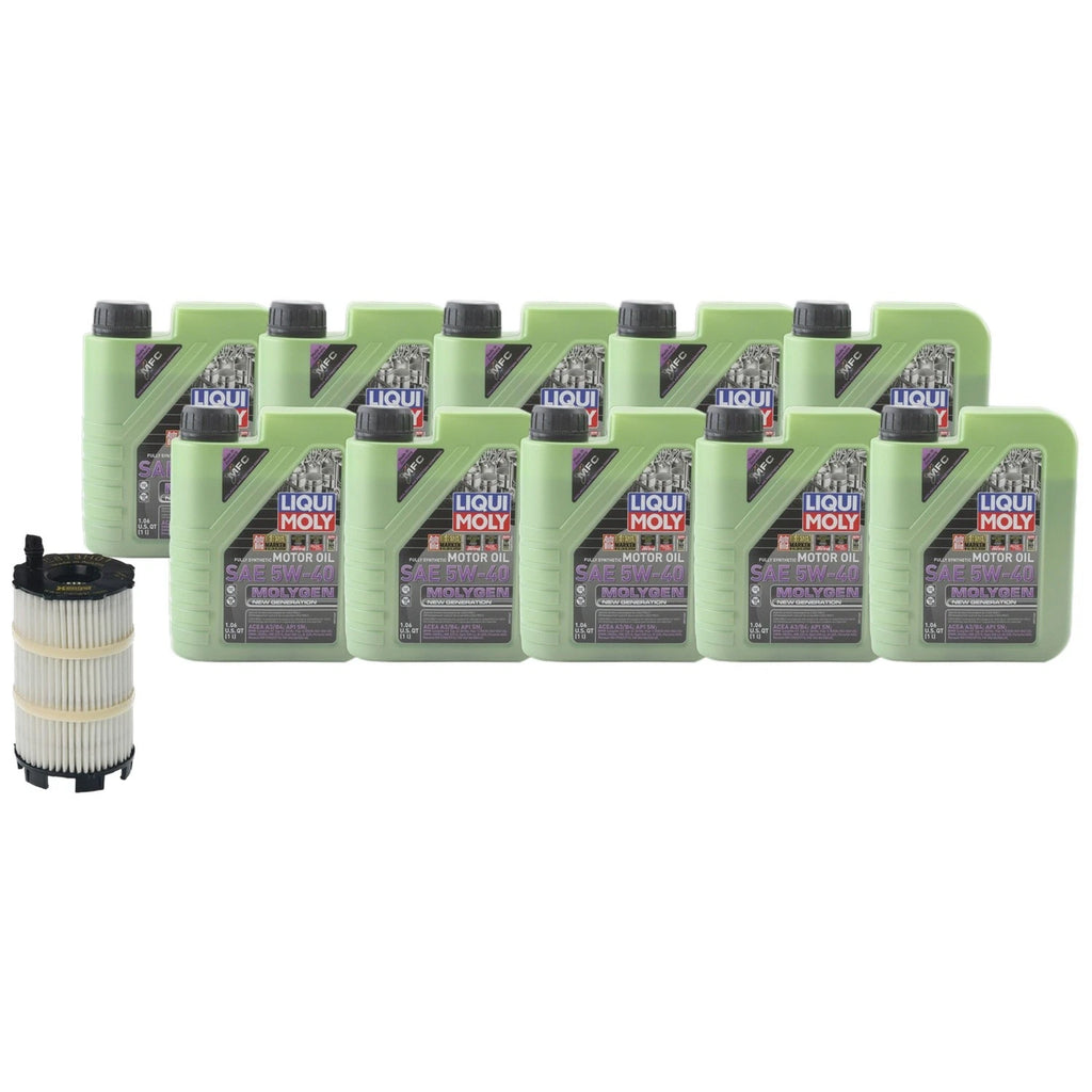 Liqui Moly Molygen 5W40 Engine Oil Change Kit for Audi Q7 R8 S5 S8 (2010–2023)