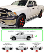 Set of 2 Stainless Steel Running Boards for Dodge Ram 1500 (2009–2018)