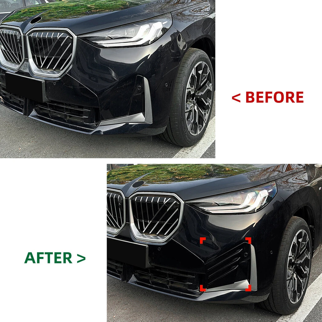 Pair Gloss Black Front Side Air Vent Grille Covers for BMW X3 G45 (2025+)