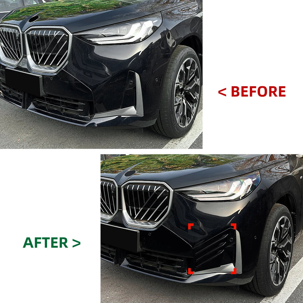 Pair Gloss Black Front Side Air Vent Grille Covers for BMW X3 G45 (2025+)
