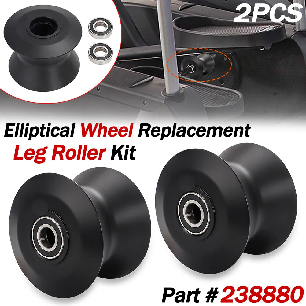 2 Elliptical Wheel Leg Rollers 238880 for Proform Gold's Gym NordicTrack