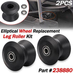 2 Elliptical Wheel Leg Rollers 238880 for Proform Gold's Gym NordicTrack
