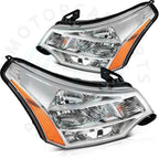 Set of 2 Headlight Assemblies for Ford Focus Sedan (2008–2011)