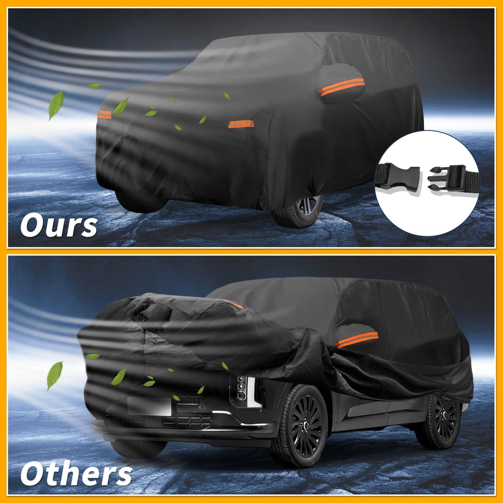Waterproof Car Cover for Hyundai Palisade (2019–2023) 190T-PU with Zipper