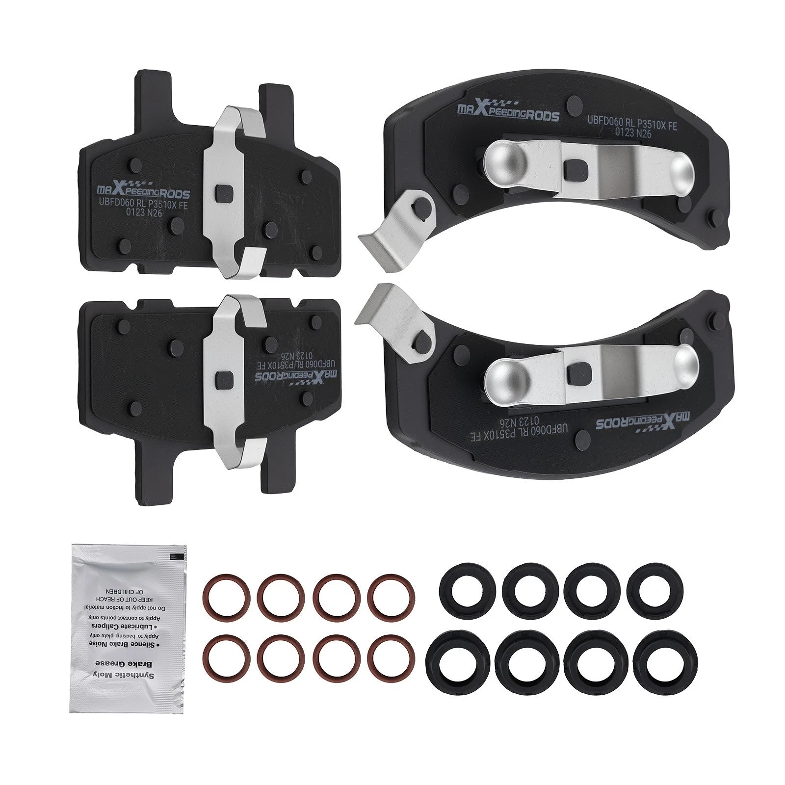 Set of 4 Front Brake Pads for GMC C1500/C1500 Suburban (1988–1999) D369