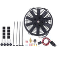 Electric Radiator Cooling Fan & Thermostat Mount Kit for Universal Vehicles (12V)