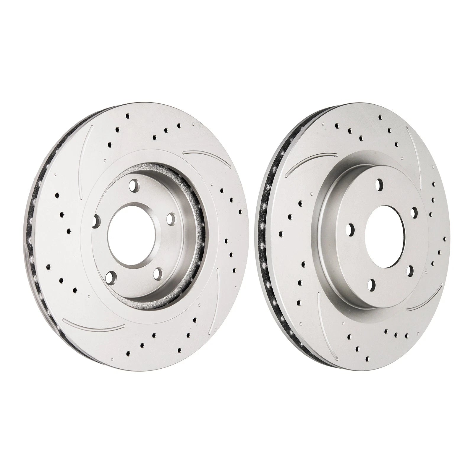 Front Set Drilled & Slotted Brake Rotors for Nissan Rogue & Sentra (2007–2013)