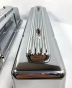 Rocket Finned Aluminum Valve Covers Tall Show Quality for Chevy SBC (1958–1986)