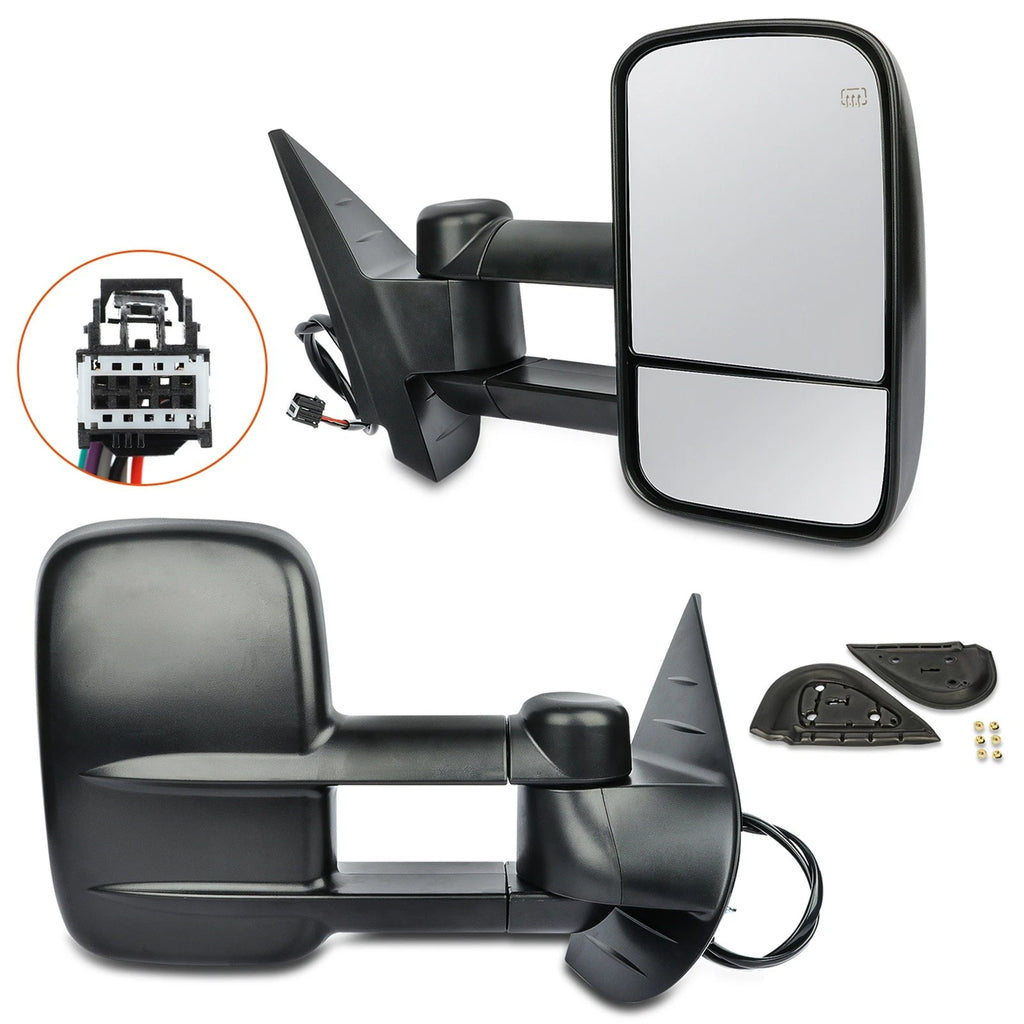 Pair Power Heated Tow Mirrors for Silverado Sierra (2007–2014)