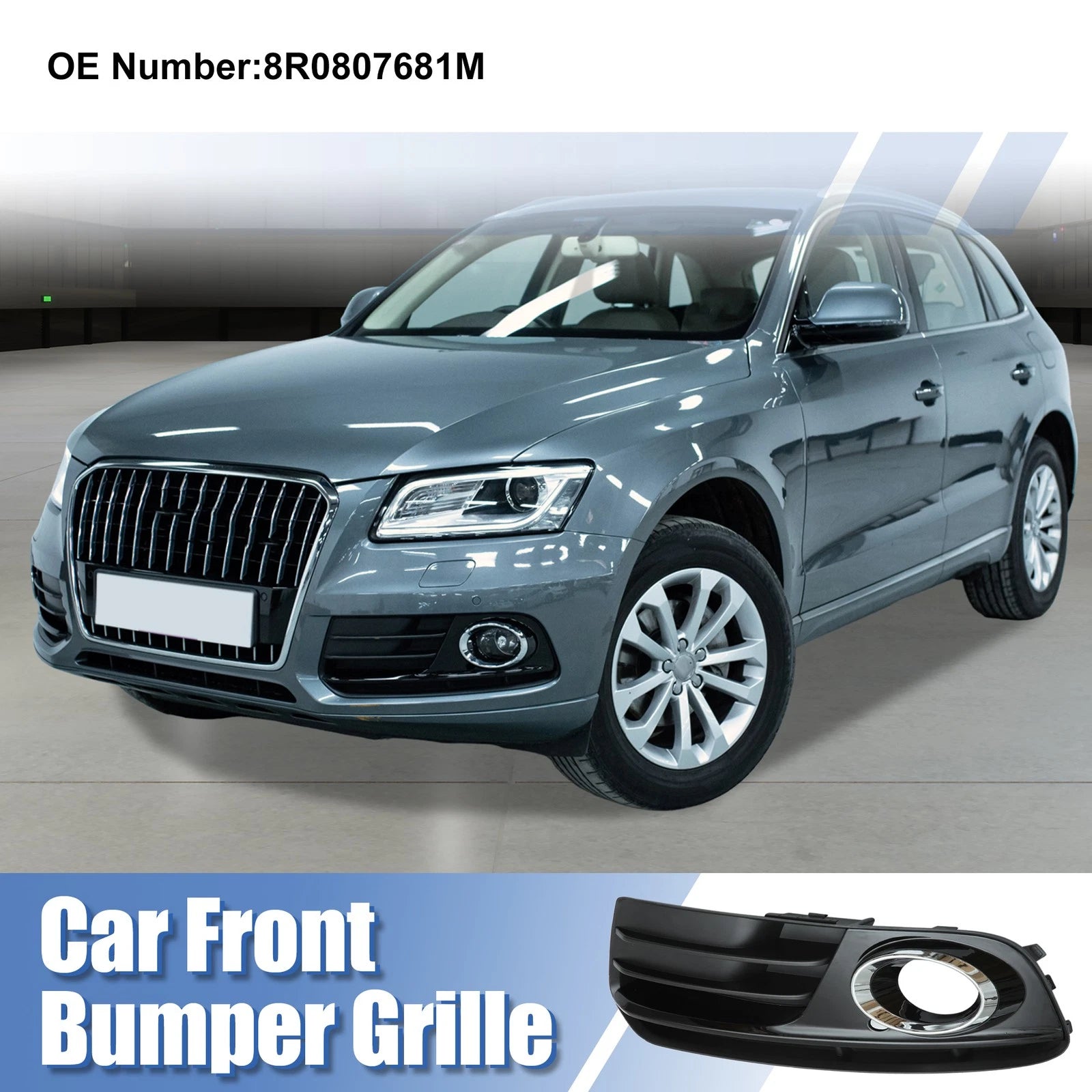 Front Left Fog Light Grille Cover Trim for Audi Q5 (2009–2017) 8R0807681M