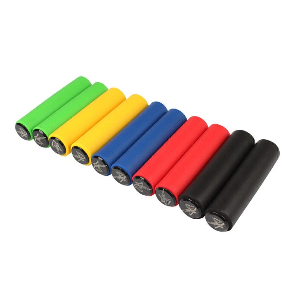 Handlebar Grips with End Plugs for MTB Bike (22.2mm Diameter)