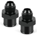 2X SBC 10AN Valve Cover Adapter Aluminum Fittings for Push-In Grommet Black