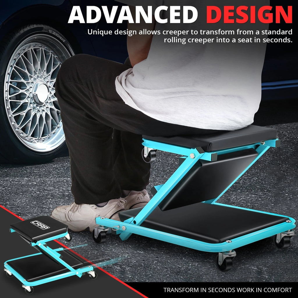 2-in-1 Rolling Creeper Seat for Universal Use (36" x 17" x 5")