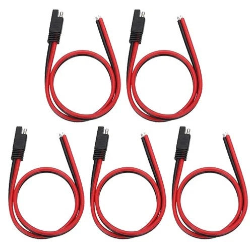 Set of 5 Extension Cords for ATVs RVs (30cm 2-pin 10A PVC)