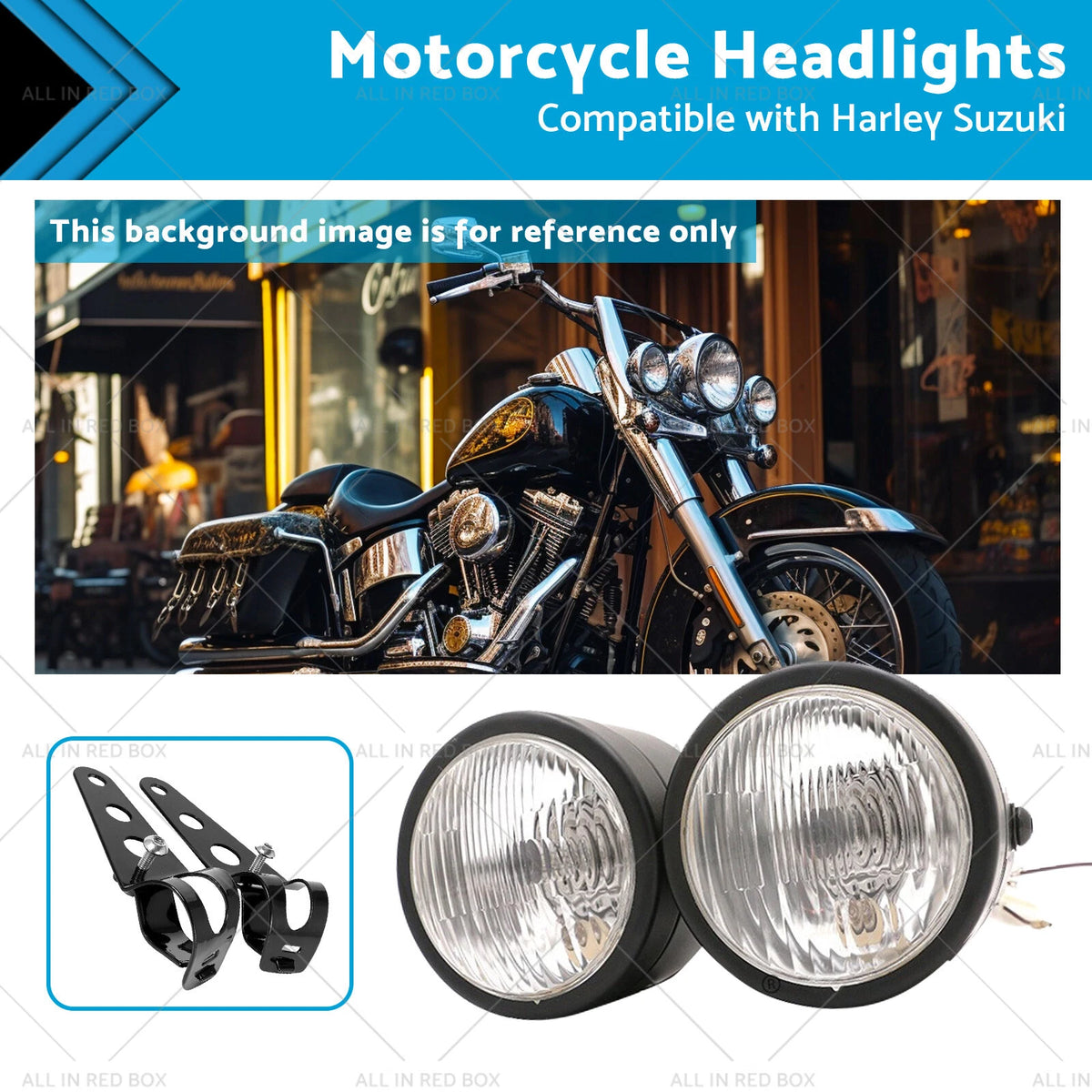 Twin Headlight for Harley Bad Boy FXSTSB (1986–2013)