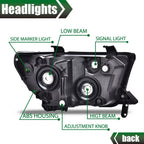 Set of 2 Headlights for Toyota Tundra, Sequoia (2007–2017)