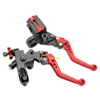 Set of 2 CNC Motorcycle Front Brake Cylinder Clutch Lever Reservoirs