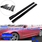 Set of 2 Gloss Black Side Skirt Extensions for Honda Accord (2000–2021)