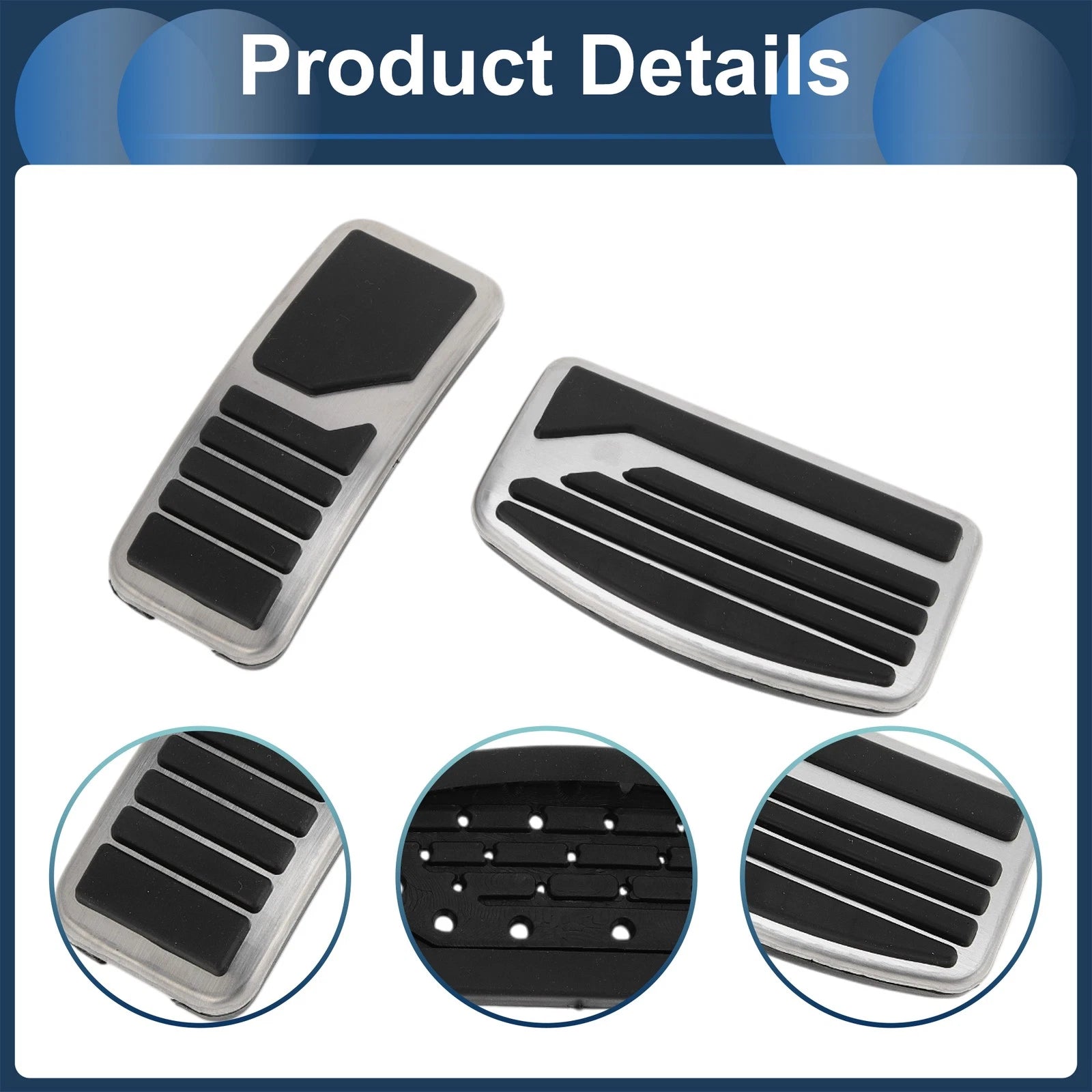 Set of 2 Automatic Footrest Pedals Cover for Mitsubishi Outlander (2013–2020)