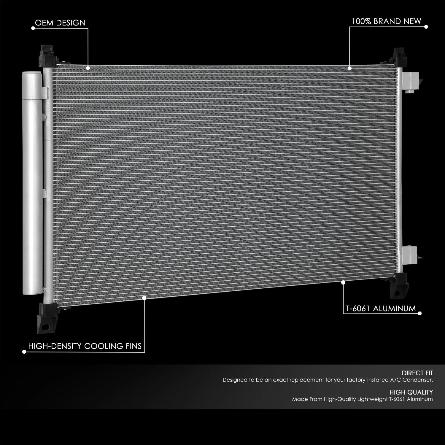 A/C Condenser for Nissan Rogue (2014–2020) Aluminum Core Replacement