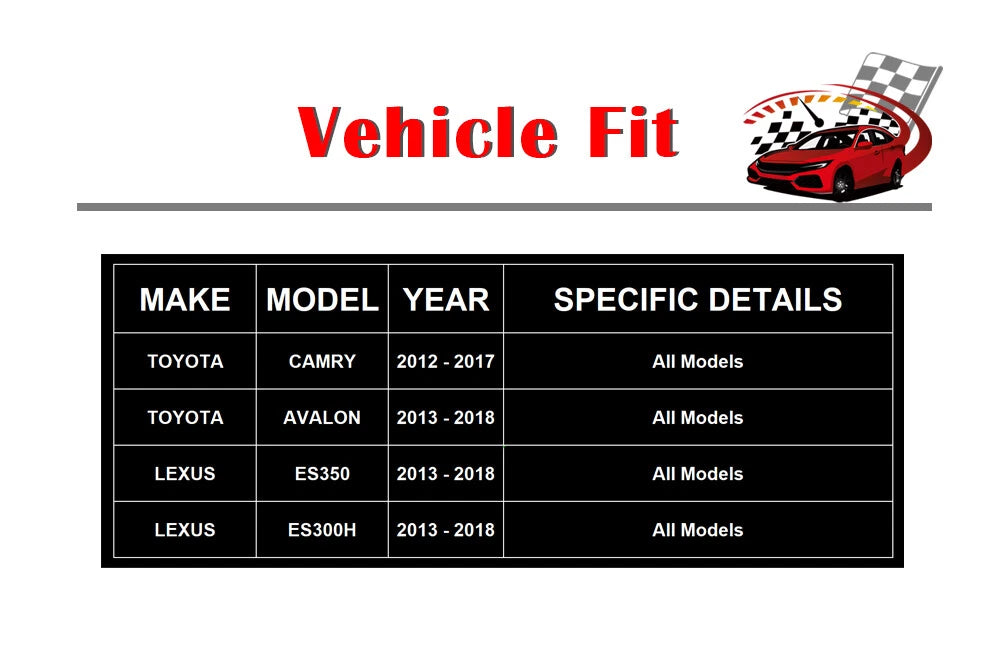 Brake Kit with Ceramic Pads and Rotors for Toyota Camry (2012-2017)