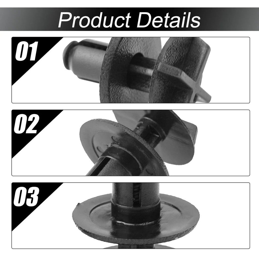 5pcs Clip Cowl Panel Black