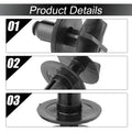 5pcs Clip Cowl Panel Black
