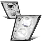 Chrome Housing Full LED Fog Lights for Volvo VN VNL VNM VNX (2003–2017)