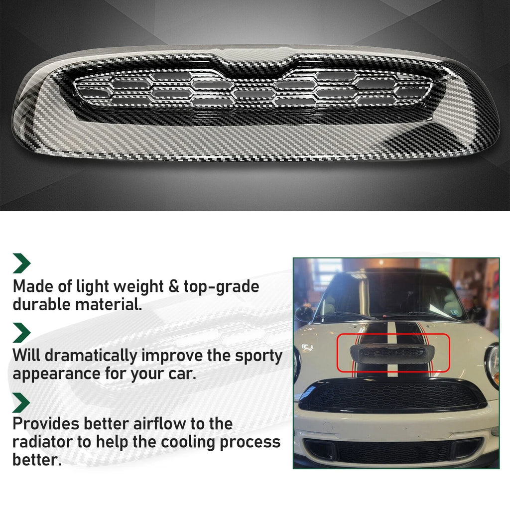 Hood Scoop for Mini Cooper S R55 R56 R58 R59 (2007–2013) Carbon Style