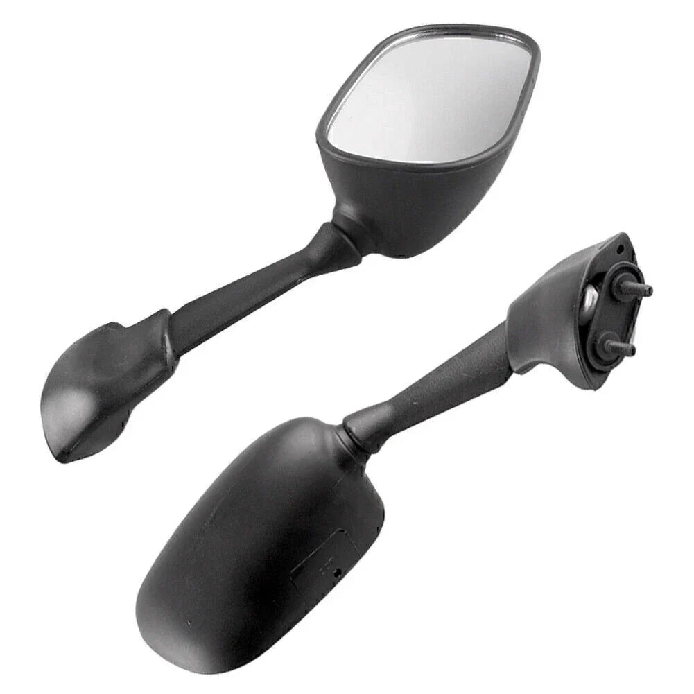 L&R Black Rearview Mirrors for Yamaha YZF R6 (2006-2007)