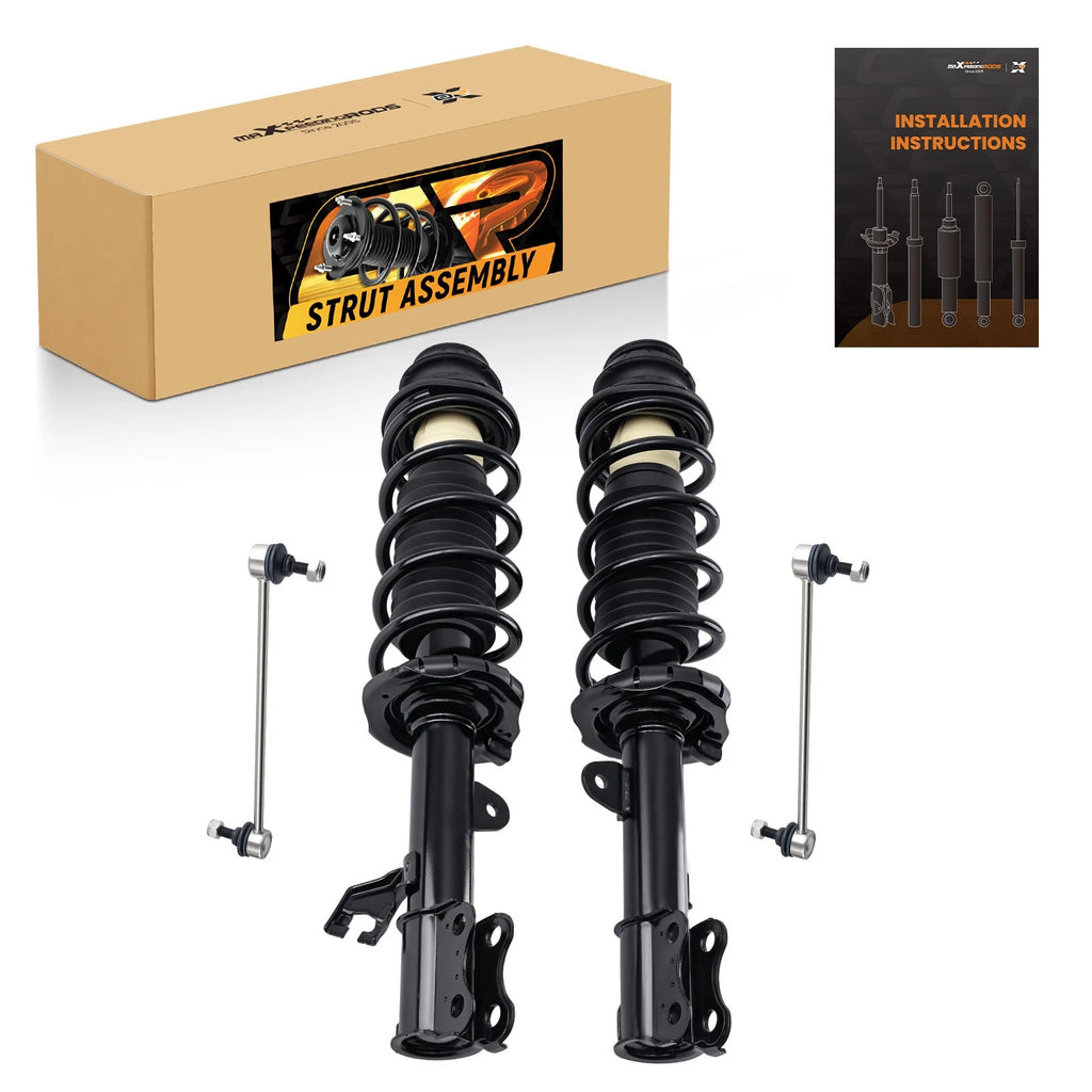 Front Struts w/ Coil Spring Assembly & Sway Bar Links Kit for Nissan Versa Note (2014–2019)