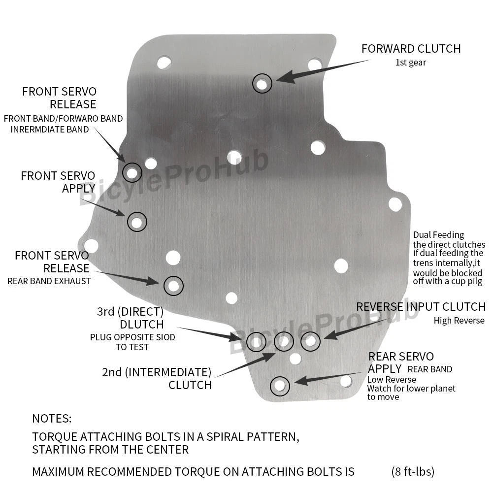 Air Check Plate Tool for TH400 Turbo 400 375 3L80 GM Transmission