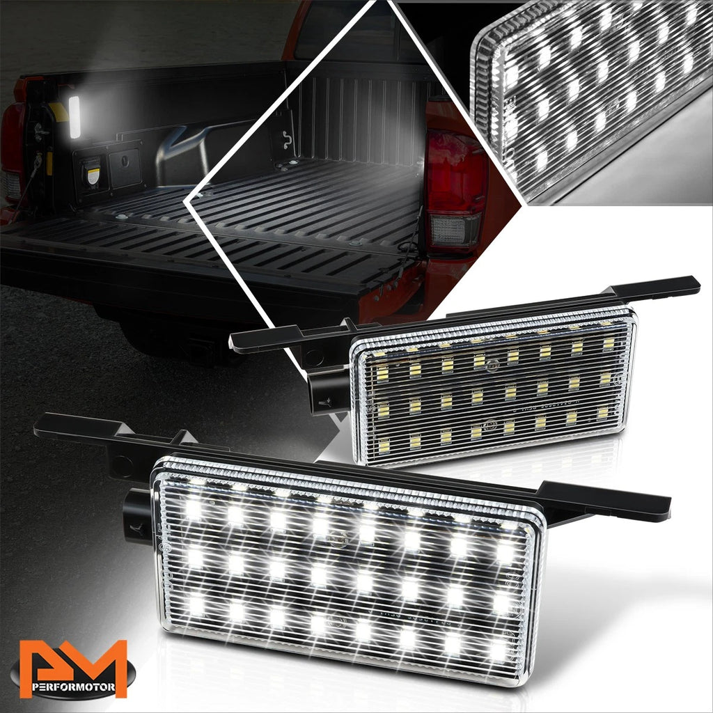 2X Nuvision Clear Lens LED Truck Bed Cargo Lights for Silverado/Sierra (2014–2019)