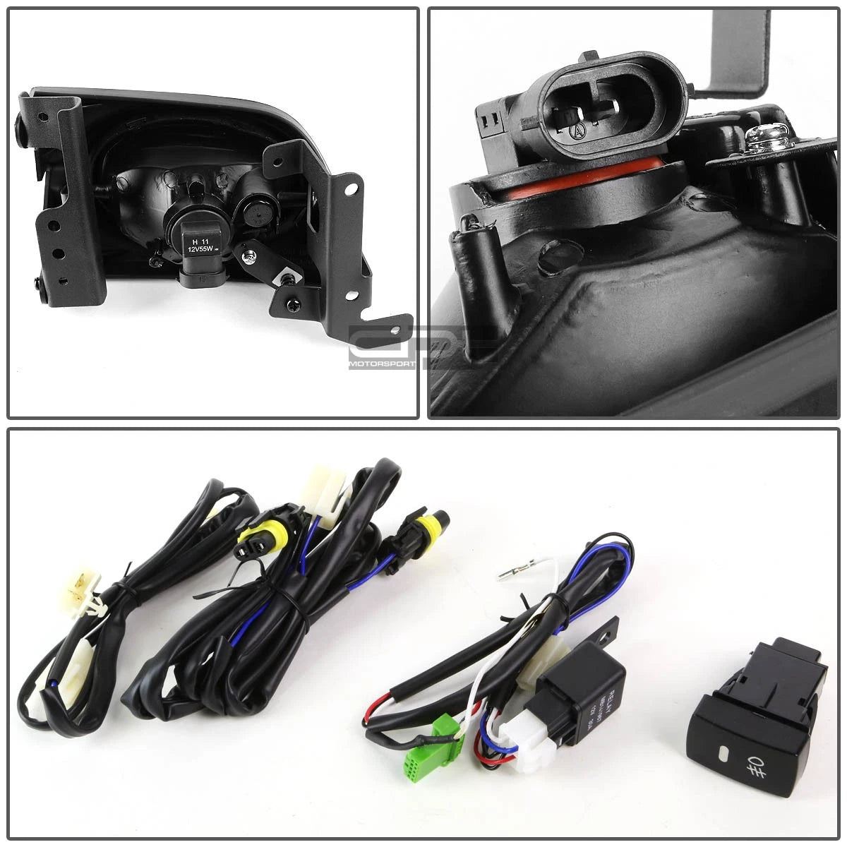 2X Smoked Lens Fog Light Lamp with Switch Wiring for Honda Civic 2006–2008