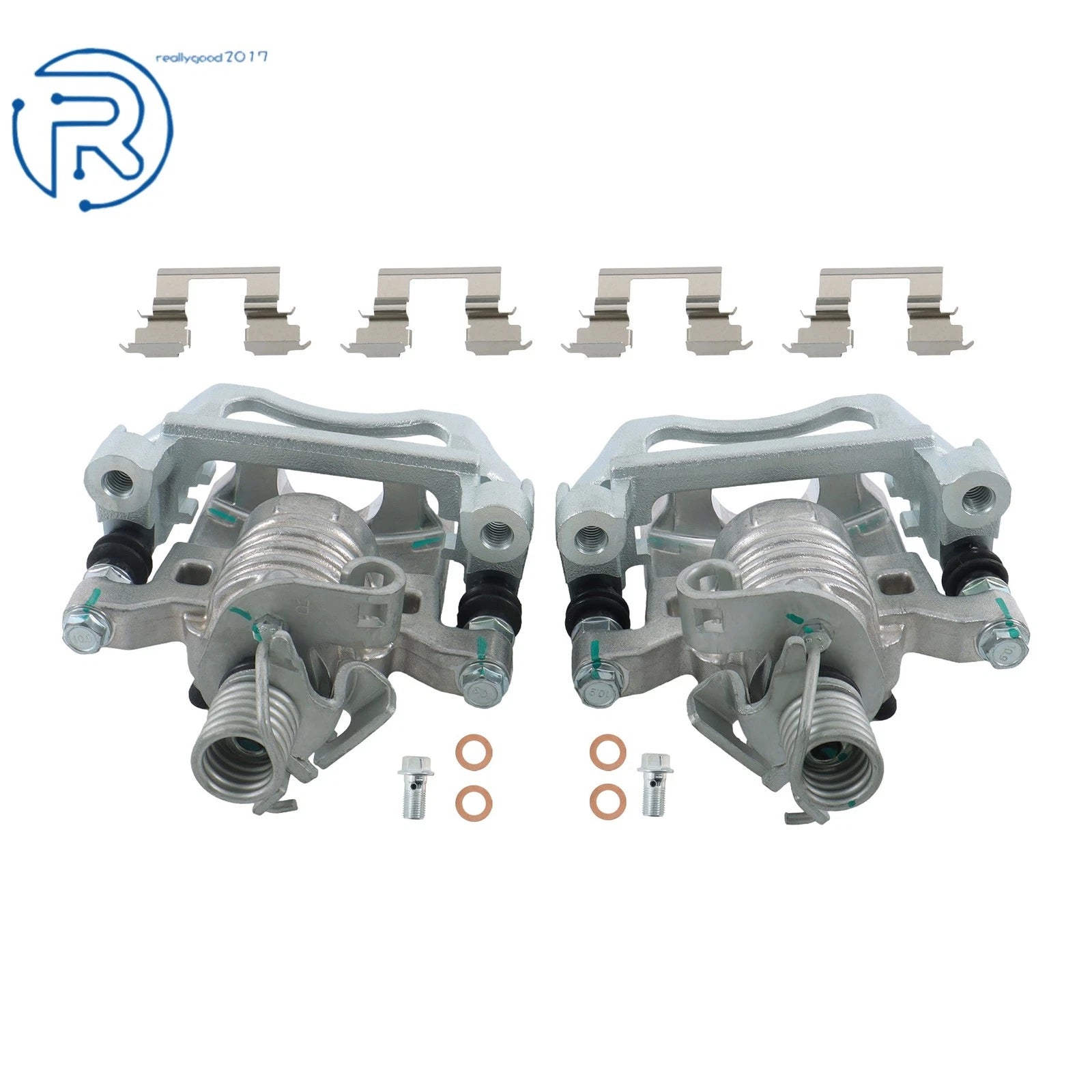 Rear LH & RH Brake Caliper w/Bracket for Buick LaCrosse, Chevy Impala, Grand Prix